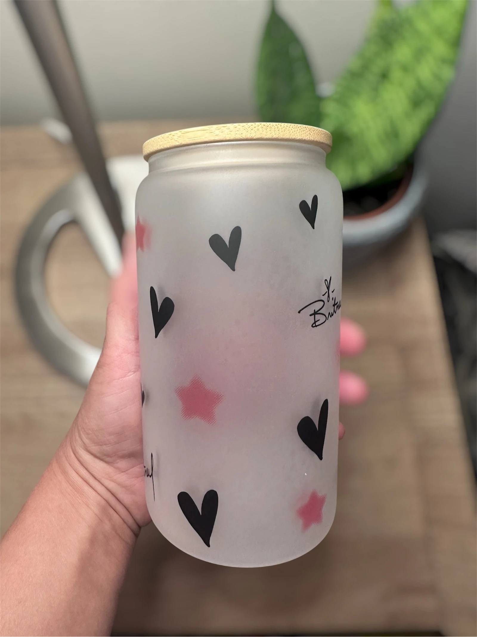 Frosted Britney Spears glass cup – photo 3